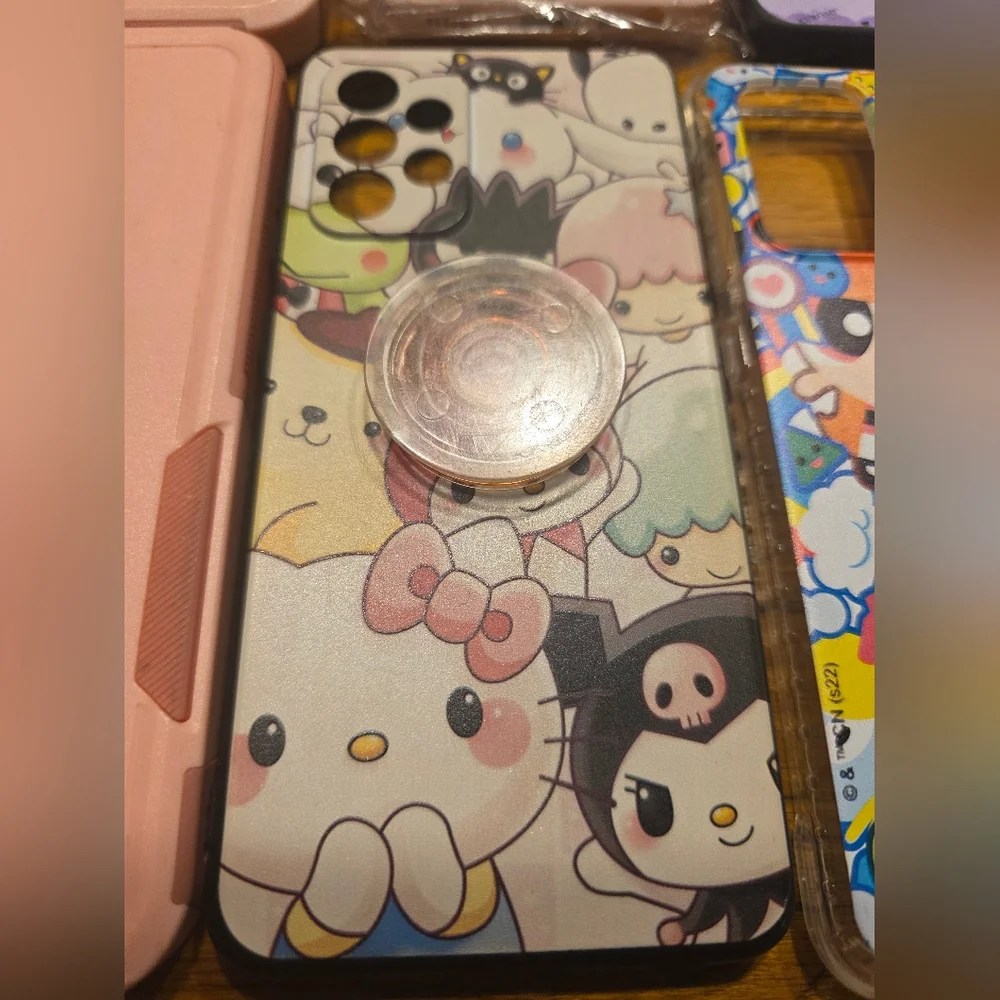 Lot Of 6 Phone Cases For Galaxy A52 (New & Used) Pink, Kuromi, Powerpuff, Sanrio